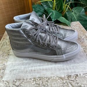 Vans FOIL METALLIC SK8-HI SLIM Unisex Size 7.0 8.5